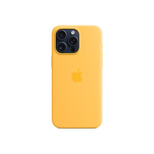 Apple - Coque De Protection Pour Téléphone Portable - Compatibilité Avec Magsafe - Silicone - Jaune Soleil - Pour Iphone 15 Pro Max