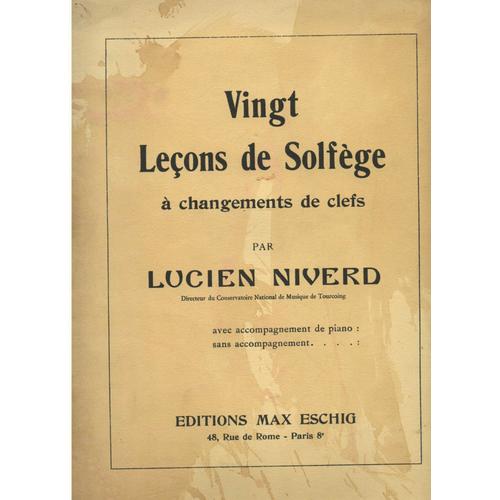 20 Leçons De Solfège À Changements De Clefs Par Lucien Niverd