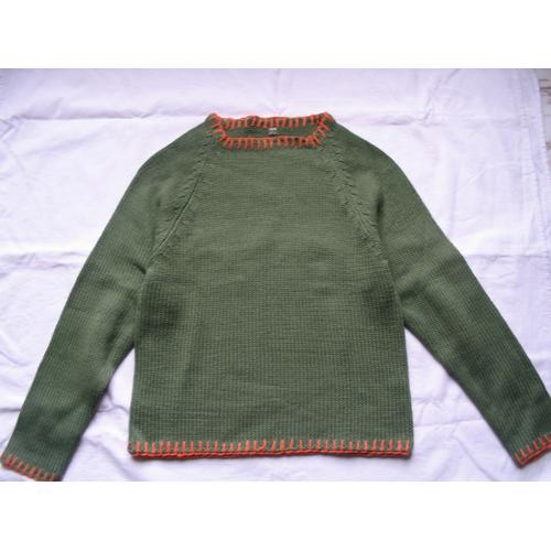 Pull Promod , En Laine  Vert, Taille 14 Ans