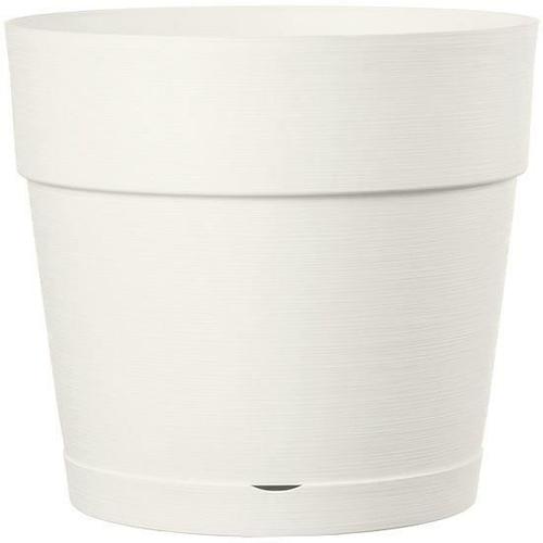 Pot Rond À Réserve D'eau Plastique Deroma Save R Blanc Ø48 X H.43 1 Cm