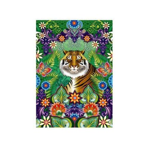 Puzzle 500 Pieces Sa Majeste Le Tigre Du Bengale, Fix Colle Incluse - Art, Illustration, Decoration - Set Puzzle Adulte + Carte Animaux