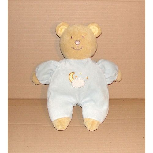 Doudou Chat Ours Bleu Clair Amtoys