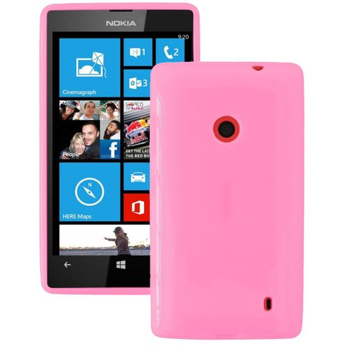 Coque Housse Minigel Rose Glossy Lumia 520 Nokia