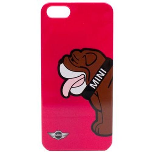 Coque Mini Cooper Racing Buldog Berry Pink Chien Fond Rose Pour Iphone 5s