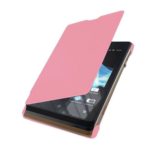 Etui À Rabat Latéral Rose Pour Xperia E Sony