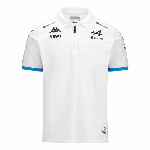 Polo Adrem Bwt Alpine F1 Team Homme Blanc Bleu Rose