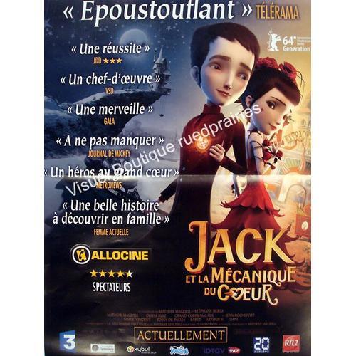 Jack Et La Mécanique Du Coeur -Véritable Affiche De Cinéma Pliée Format 40x60 Cm -De Rossy De Palma, Dani, Stéphane Berla Avec Mathias Malzieu, Olivia Ruiz, Grand Corps Malade, Jean Rochefort - 2014