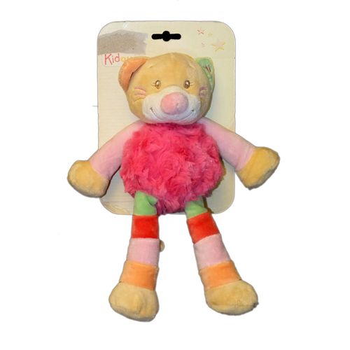 Doudou Peluche Fourrure Très Doux Chat Cat Cathy Katze Craboutchat Ours Rose Rayé Rouge Vert Orange Dou Kidou Douki Dou 25/27 Cm