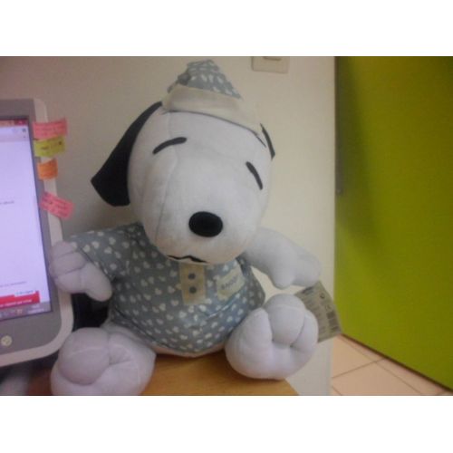 Grosse Peluche Snoopy En Pyjama