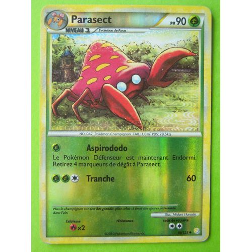 Carte Pokémon "Parasect" Pv90 Holo Reverse 48/123