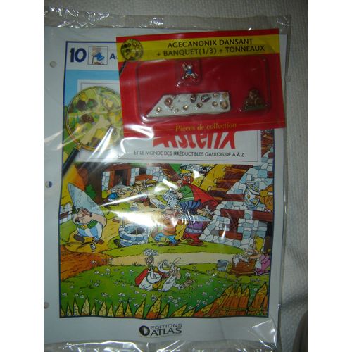 Le Village Asterix Edition Atlas N° 10 : Agecanonix + Banquet 1/3 + Tonneaux-Atlas