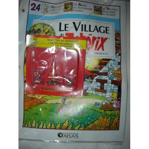 Le Village Asterix Edition Atlas N° 24 : Maestria Au Banquet + Feu + Sanglier-Atlas