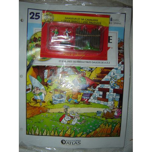 Le Village Asterix Edition Atlas N° 25 : 2 Danseurs + 2 Bancs + Palissade-Atlas