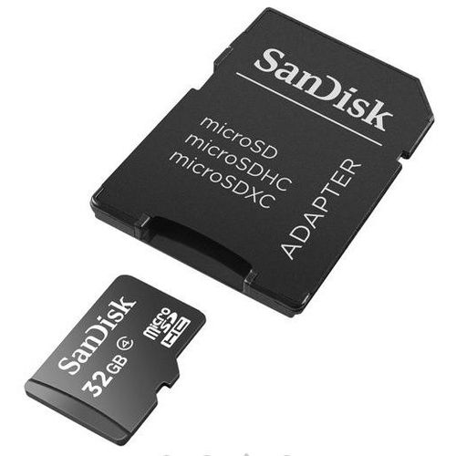 SanDisk Carte Mémoire microSDHC Micro SD HC avec Adaptateur pour Mobile et Appareil Photo Classe 4  -  32 Go -  SDSDQAB-032G