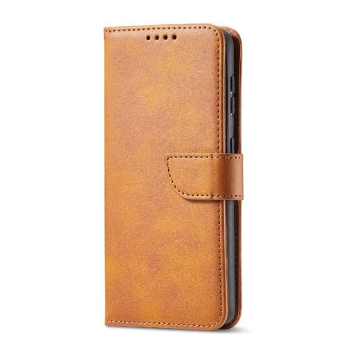 Étui Pour Samsung Galaxy Note8 Insertion De Carte Avec Porte-Cartes Kickstand Protection Complète Fibre De Carbone Magnétique Coque En Cuir Folio Flip - Jaune