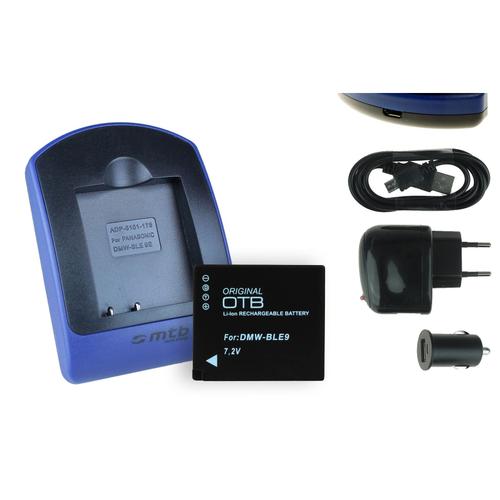 Batterie + Chargeur (USB) DMW-BLE9/BLE9E pour Panasonic Lumix DMC-GF3, GF5