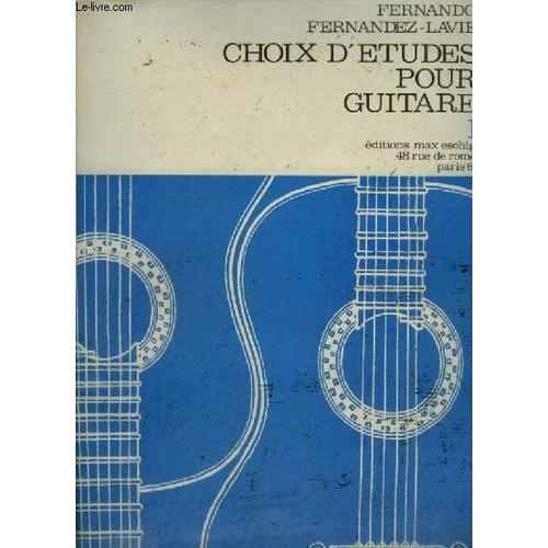 Choix D'etudes Pour Guitare - Volume 1 : Cours Preparatoire. | Rakuten