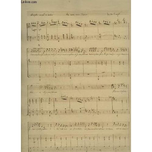 Partitions Manuscrites : Je Veux Vous Plaire + Dis Moi Je T'aime + Le Plus Beau De Seville + La Fete Des Madones - Piano Et Chant.