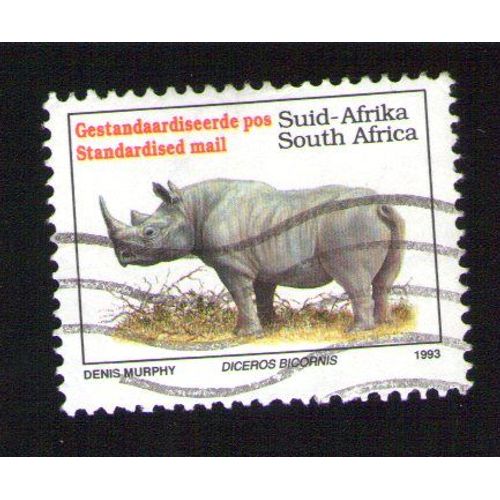 Afrique Du Sud Oblitéré Used Stamp Animaux Sauvages Rhinocéros Diceros Bicornis 1993