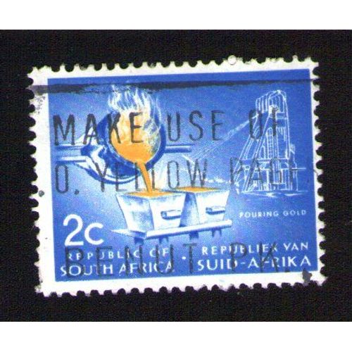 Afrique Du Sud Oblitéré Used Stamp Pouring Gold Coulée D'or