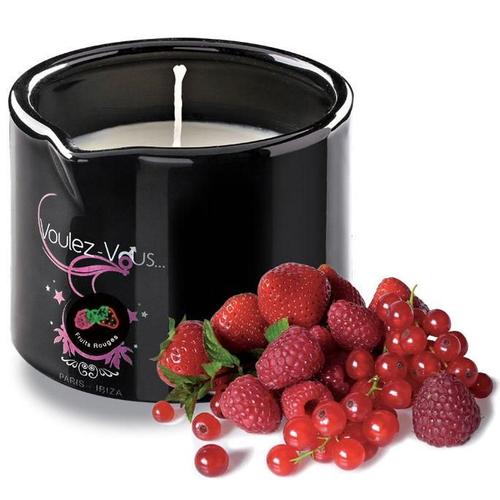 Bougie De Massage Gourmande Fruits Rouge - 180 Gr