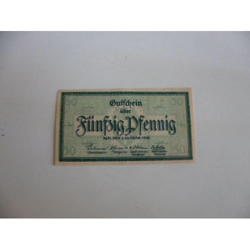 Allemagne 50 Pfennig 1918 Notgelt , Ville De Kiel