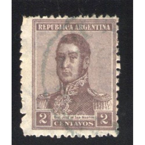 Argentine Oblitération Ronde Used Stamp Général José De San Martin 2c