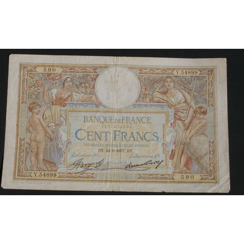 Billet De 100 Francs 1937