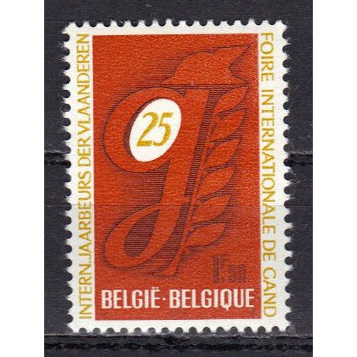 Belgique 1970 : 25è Foire Internationale De Gand - Timbre 1 F. 50 Bistre, Orange Et Brun Neuf **
