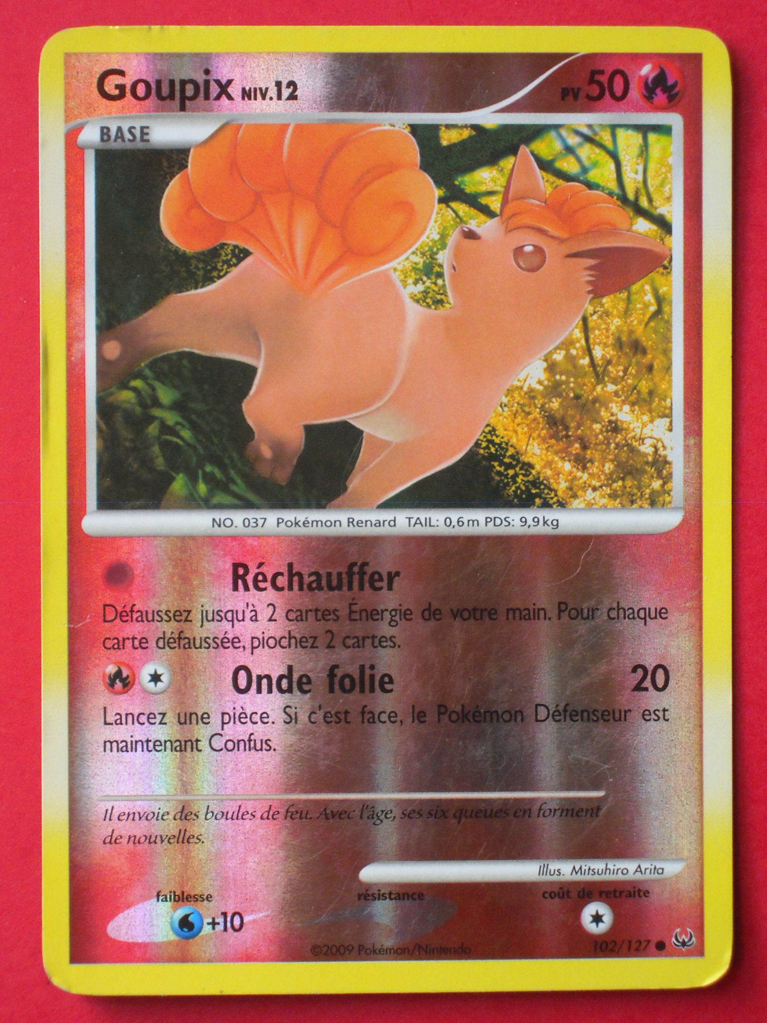 Carte Pokemon Goupix Niv 12 Pv50 Holo Reverse 102 127 Rakuten