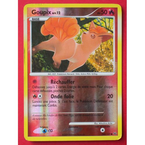 Carte Pokémon "Goupix Niv.12" Pv50 Holo Reverse 102/127