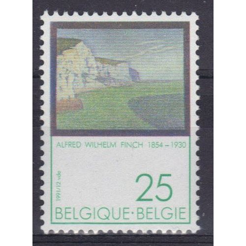 Belgique 1991 : Hommage À Alfred Wilhelm Finch (1854-1930), Artiste Peintre : Emission Commune Belgo-Finnoise : "La Côte Anglaise À Douvres" - Timbre 25 F. Multicolore Neuf **