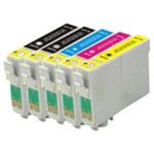LDLC pack économique compatible Epson T181 (2x BK + C + M + Y) - Lot de 5 cartouches (2 noires + 1 cyan + 1 magenta + 1 jaune)