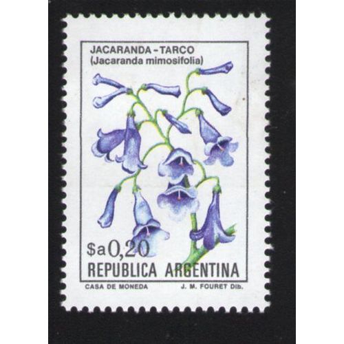 Argentine Timbre Stamp Jacaranda Tarco Jacaranda Mimosifolia