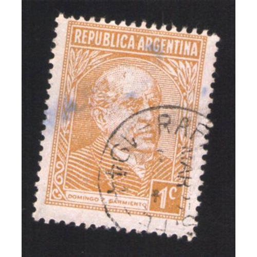 Argentine Oblitéré Rond Used Stamp Président République Domingo Faustino Sarmiento