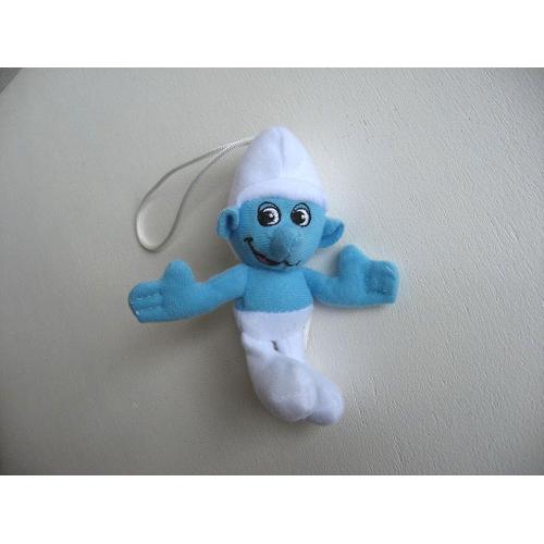 Peluche À Accrocher Schtroumpf Farceur Smurf Plush 10 Cm - Mac Donal's Do