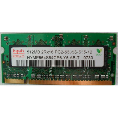 hynix 512MB 2Rx16 pc2-5300s-555-12 HYMP564S64CP6-Y5 AB-T 0733