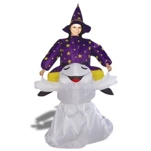 Costume De Sorcière Gonflable Spécial Halloween Déguisement Fete Accesssoire Costume Insolite Drole