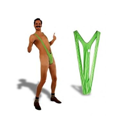 Un Très Sexy Mankini Borat Vert Fluo Déguisement Fete Accesssoire Costume Insolite Drole