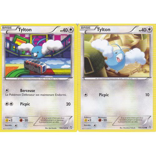 2  Cartes Pokemon - Tylton 105/124 + Tylton 104/124 - Dragons Exaltes -