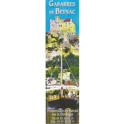 Marque-Page "Gabarres De Beynac" Et "Château Des Milandes"