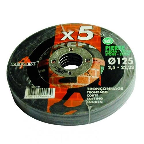 Disque à tronçonner gamme orange c à moyeu déporté matériaux divers reflex (125 - 2,5 - 5)