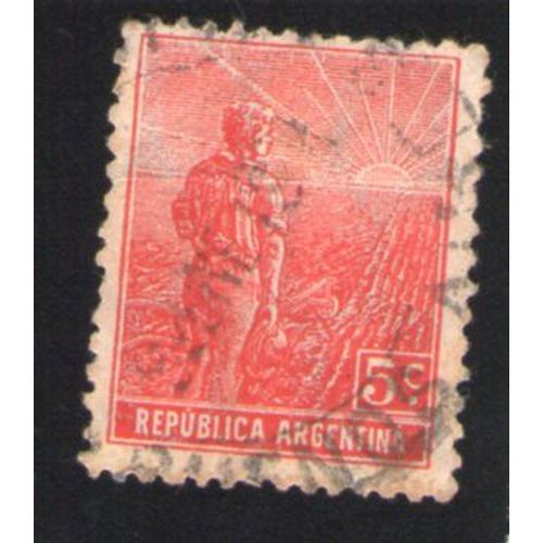 Argentine Oblitéré Used Stamp 5c Rouge