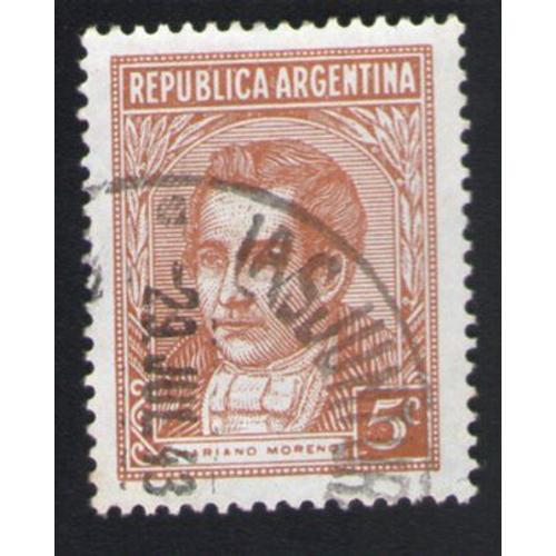 Argentine Oblitération Ronde Used Stamp Avocat Politicien Mariano Moreno 5c