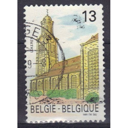 Belgique 1989 : Eglise Saint-Laurent À Lokeren - Timbre Oblitéré