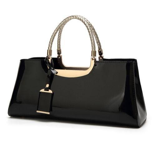 ZJL-986 Sac à bandoulière en cuir verni à paillettes pour femme (noir)