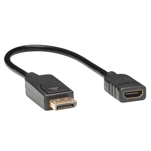 Eaton Tripp Lite Series DisplayPort to HDMI Video Adapter Video Converter (M/F), HDCP, Black, 1 ft. - Adaptateur vidéo - DisplayPort mâle pour HDMI femelle - 30.48 cm - noir - moulé