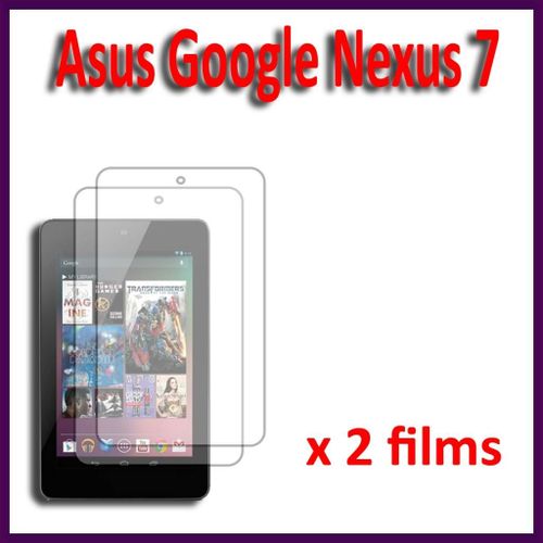Films Protection Écran Asus Google Nexus 7 : Lot / Pack De 2x Films De Protection D'écran Clear Transparent Excellente Qualité