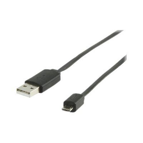 Valueline - Câble USB - Micro-USB de type B (M) pour USB (M) - USB 2.0 - 1 m - noir