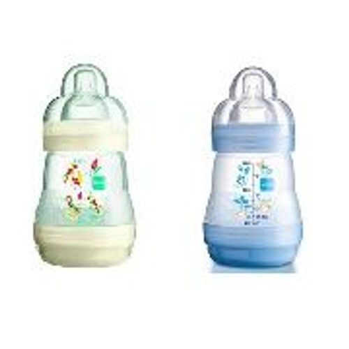 Biberon Anti-Colique 0-6 Mois 160ml Bleu Et Blanc Lot De 2